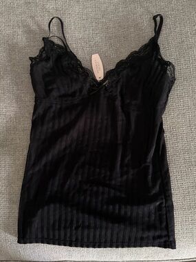 Victoria's Secret Very Sexy Black Lace-Trim Cami